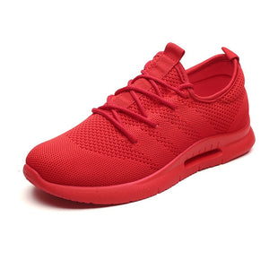 Sneakers Men 2019 Air Mesh Breathable Lace Up Solid Men Trainers Shoes Hot Sale Outdoor Walking Casual Shoes for Men