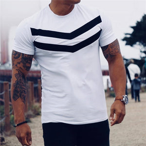 New Men T-shirt Cotton Short Sleeves black Undershirt Male Solid stripe Mens Tee Summer Brand Clothing Homme camiseta masculina