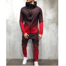 Load image into Gallery viewer, Zipper Tracksuit Men Set Sporting 2 Pieces Sweatsuit Men Clothes Printed Hooded Hoodies Jacket Pants Track Suits Male