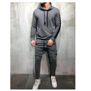 Zipper Tracksuit Men Set Sporting 2 Pieces Sweatsuit Men Clothes Printed Hooded Hoodies Jacket Pants Track Suits Male