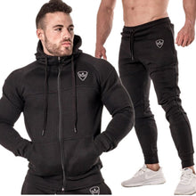 Load image into Gallery viewer, 2 pieces Autumn Running tracksuit men Sweatshirt Sports Set Gym Clothes Men Sport Suit Training Suit Sport Wear