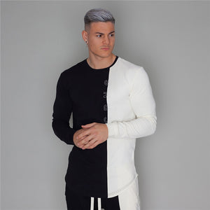 Autumn New Men's Fashion Sportswear Men T-Shirt Men's Long Sleeve Fitness T-Shirt Men's Casual Jogger Gyms Workout T-Shirt