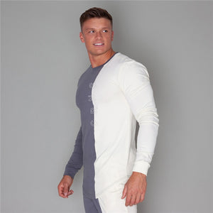 Autumn New Men's Fashion Sportswear Men T-Shirt Men's Long Sleeve Fitness T-Shirt Men's Casual Jogger Gyms Workout T-Shirt