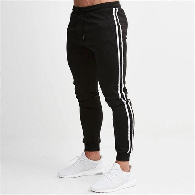 Sport Fitness hommes Zipper GYMS pantalon Stretch pantalon en automne et hiver hommes survêtement pantalon vêtements pour hommes