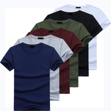 Load image into Gallery viewer, 2019 6pcs/lot High Quality Fashion Men&#39;s T-Shirts Casual Short Sleeve T-shirt Mens Solid Casual Cotton Tee Shirt Summer Clothing