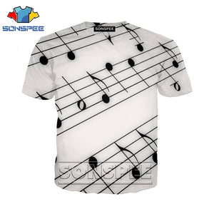 Anime 3d print funny t shirt Men Women Music Notes fashion t-shirt game sexy kids Harajuku top tee Funny shirts homme tshirt A36