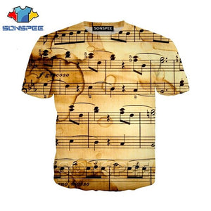 Anime 3d print funny t shirt Men Women Music Notes fashion t-shirt game sexy kids Harajuku top tee Funny shirts homme tshirt A36