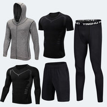 Load image into Gallery viewer, Compression Men&#39;s Sport Suits 5pcs/set Quick Dry Running sets Clothes Sports Joggers Training Gym Fitness Tracksuits Sport Wear