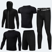 Load image into Gallery viewer, Compression Men&#39;s Sport Suits 5pcs/set Quick Dry Running sets Clothes Sports Joggers Training Gym Fitness Tracksuits Sport Wear