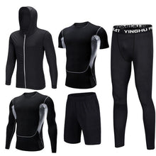 Load image into Gallery viewer, Compression Men&#39;s Sport Suits 5pcs/set Quick Dry Running sets Clothes Sports Joggers Training Gym Fitness Tracksuits Sport Wear