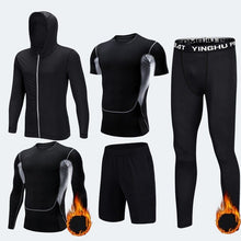 Load image into Gallery viewer, Compression Men&#39;s Sport Suits 5pcs/set Quick Dry Running sets Clothes Sports Joggers Training Gym Fitness Tracksuits Sport Wear