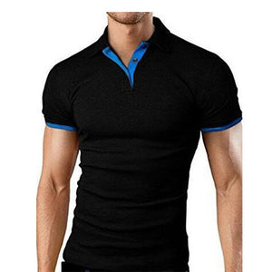 Summer short Sleeve Polo Shirt men Turn-over Collar fashion casual Slim Breathable Solid Color Business polo shirt  2019