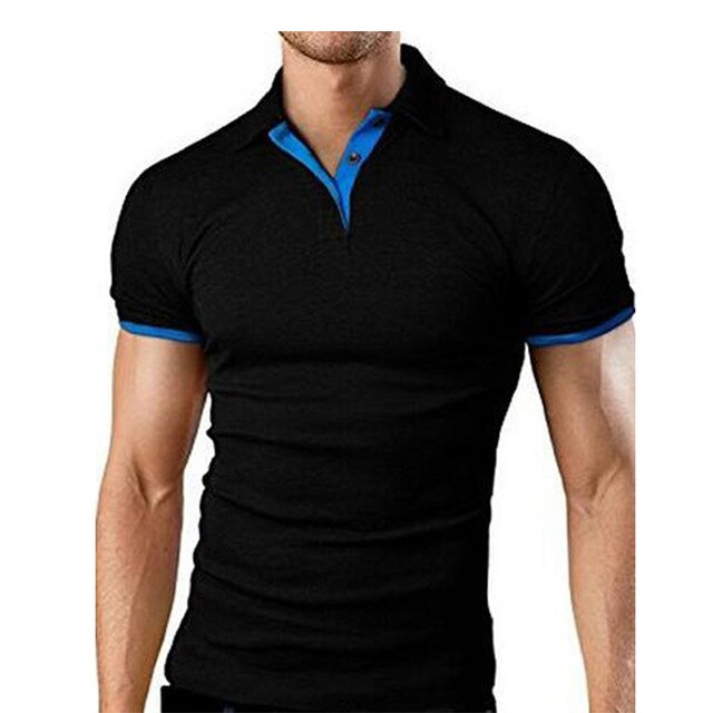 Summer short Sleeve Polo Shirt men Turn-over Collar fashion casual Slim Breathable Solid Color Business polo shirt  2019