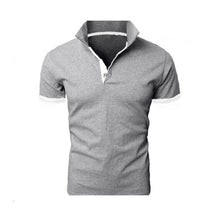 Load image into Gallery viewer, Summer short Sleeve Polo Shirt men Turn-over Collar fashion casual Slim Breathable Solid Color Business polo shirt  2019