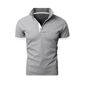 Summer short Sleeve Polo Shirt men Turn-over Collar fashion casual Slim Breathable Solid Color Business polo shirt  2019