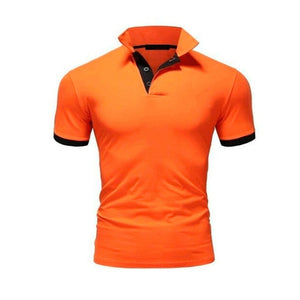 Summer short Sleeve Polo Shirt men Turn-over Collar fashion casual Slim Breathable Solid Color Business polo shirt  2019