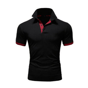 Summer short Sleeve Polo Shirt men Turn-over Collar fashion casual Slim Breathable Solid Color Business polo shirt  2019