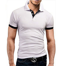 Load image into Gallery viewer, Summer short Sleeve Polo Shirt men Turn-over Collar fashion casual Slim Breathable Solid Color Business polo shirt  2019