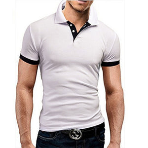 Summer short Sleeve Polo Shirt men Turn-over Collar fashion casual Slim Breathable Solid Color Business polo shirt  2019