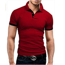 Load image into Gallery viewer, Summer short Sleeve Polo Shirt men Turn-over Collar fashion casual Slim Breathable Solid Color Business polo shirt  2019