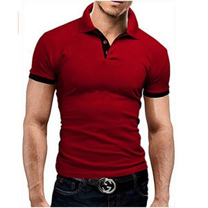 Summer short Sleeve Polo Shirt men Turn-over Collar fashion casual Slim Breathable Solid Color Business polo shirt  2019