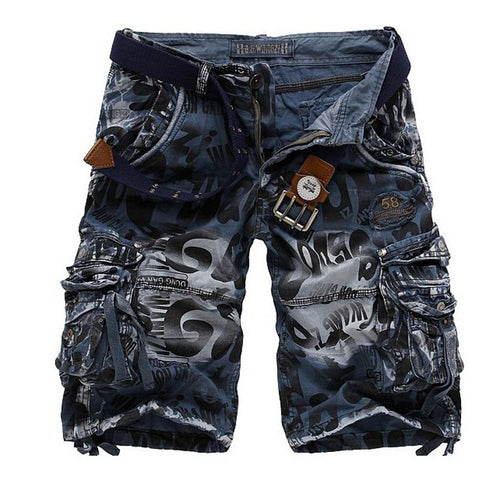 New 2017 Men's Casual Camouflage Shorts Men Loose Cargo Shorts Men Large Size 29-38 Multi-pocket Military Short homme