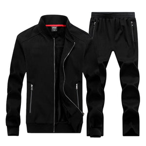 Large size 8XL Winter Men Sporting Suit Hoodies Jacket+Pant Sweatsuit Two Piece Set Tracksuit Sportswear Thick For Men Clothing