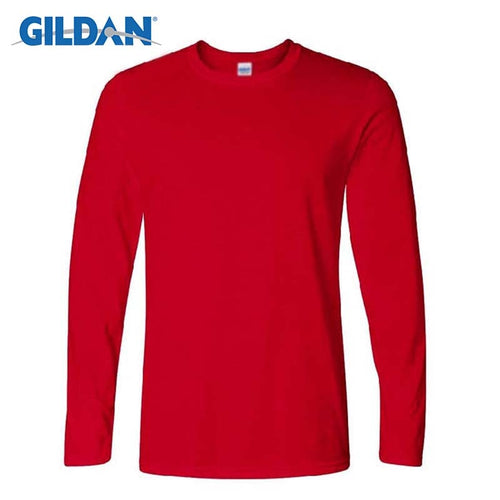 Gildan Men's Long Sleeve T-shirts Spring Autumn Casual O Neck t Shirt 2017 New Fashion Fitness Tops&Tees Homme Camisetas