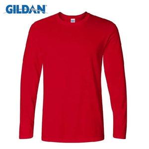 Gildan Men's Long Sleeve T-shirts Spring Autumn Casual O Neck t Shirt 2017 New Fashion Fitness Tops&Tees Homme Camisetas