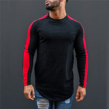 Load image into Gallery viewer, Muscleguys T-Shirt Men 2018 Spring Autumn New Long Sleeve O-Neck T Shirt Men Brand Clothing Fashion Patchwork Cotton Tee Tops