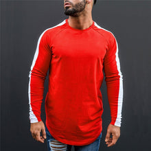 Load image into Gallery viewer, Muscleguys T-Shirt Men 2018 Spring Autumn New Long Sleeve O-Neck T Shirt Men Brand Clothing Fashion Patchwork Cotton Tee Tops