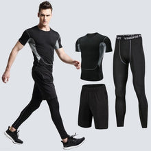 Load image into Gallery viewer, Men&#39;s Compression Sportswear Suits Gym Tights Training Clothes Workout Jogging Sports Set Running Tracksuit Dry Fit Plus Size