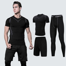 Load image into Gallery viewer, Men&#39;s Compression Sportswear Suits Gym Tights Training Clothes Workout Jogging Sports Set Running Tracksuit Dry Fit Plus Size