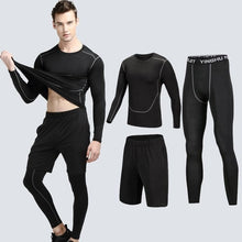 Load image into Gallery viewer, Men&#39;s Compression Sportswear Suits Gym Tights Training Clothes Workout Jogging Sports Set Running Tracksuit Dry Fit Plus Size