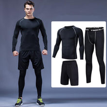 Load image into Gallery viewer, Men&#39;s Compression Sportswear Suits Gym Tights Training Clothes Workout Jogging Sports Set Running Tracksuit Dry Fit Plus Size