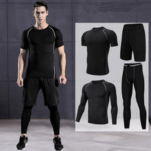 Load image into Gallery viewer, Men&#39;s Compression Sportswear Suits Gym Tights Training Clothes Workout Jogging Sports Set Running Tracksuit Dry Fit Plus Size