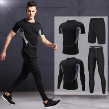 Load image into Gallery viewer, Men&#39;s Compression Sportswear Suits Gym Tights Training Clothes Workout Jogging Sports Set Running Tracksuit Dry Fit Plus Size