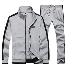 Load image into Gallery viewer, 2018 Plus Size7XL 6XL 5XL new Fashion Spring Autumn Men Sporting Suit Jacket+Pant  Sweatsuit 2 Piece Set Tracksuit  Men Clothing