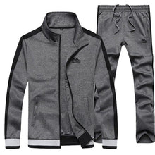 Load image into Gallery viewer, 2018 Plus Size7XL 6XL 5XL new Fashion Spring Autumn Men Sporting Suit Jacket+Pant  Sweatsuit 2 Piece Set Tracksuit  Men Clothing