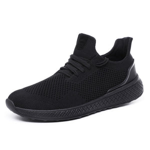 Sneakers Men 2019 Air Mesh Breathable Lace Up Solid Men Trainers Shoes Hot Sale Outdoor Walking Casual Shoes for Men