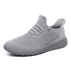 Sneakers Men 2019 Air Mesh Breathable Lace Up Solid Men Trainers Shoes Hot Sale Outdoor Walking Casual Shoes for Men