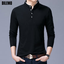 Load image into Gallery viewer, Hot Sell 2019 New Fashion Brand Clothing Polo Shirt Mens Long Sleeve Slim Fit Boys Mandarin Colla Polos Casual Men&#39;s Clothing