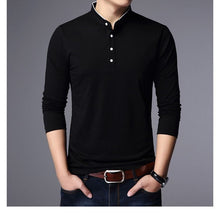 Load image into Gallery viewer, Hot Sell 2019 New Fashion Brand Clothing Polo Shirt Mens Long Sleeve Slim Fit Boys Mandarin Colla Polos Casual Men&#39;s Clothing