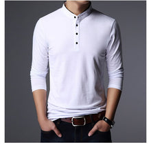 Load image into Gallery viewer, Hot Sell 2019 New Fashion Brand Clothing Polo Shirt Mens Long Sleeve Slim Fit Boys Mandarin Colla Polos Casual Men&#39;s Clothing