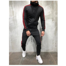 Load image into Gallery viewer, Sweat Suits Clothing Casual Summer Tracksuits Stand Collars Streetwar Tops Mens Button Sport suit 2 piece Men&#39;s suit